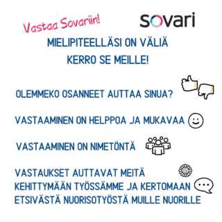 Mielipiteelläsi on väliä - kerro se meille!